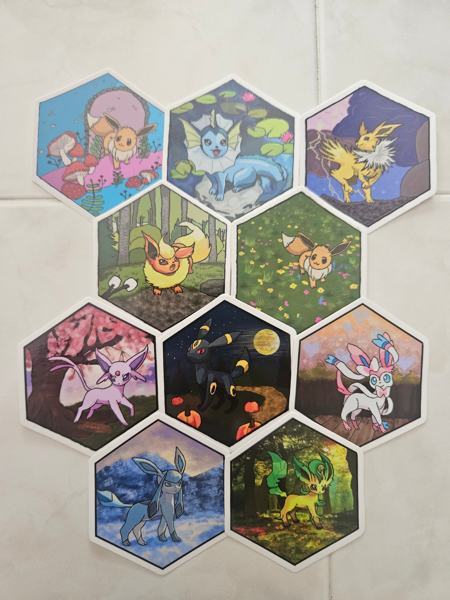 10 Eeveelution Stickers Bundle Pack