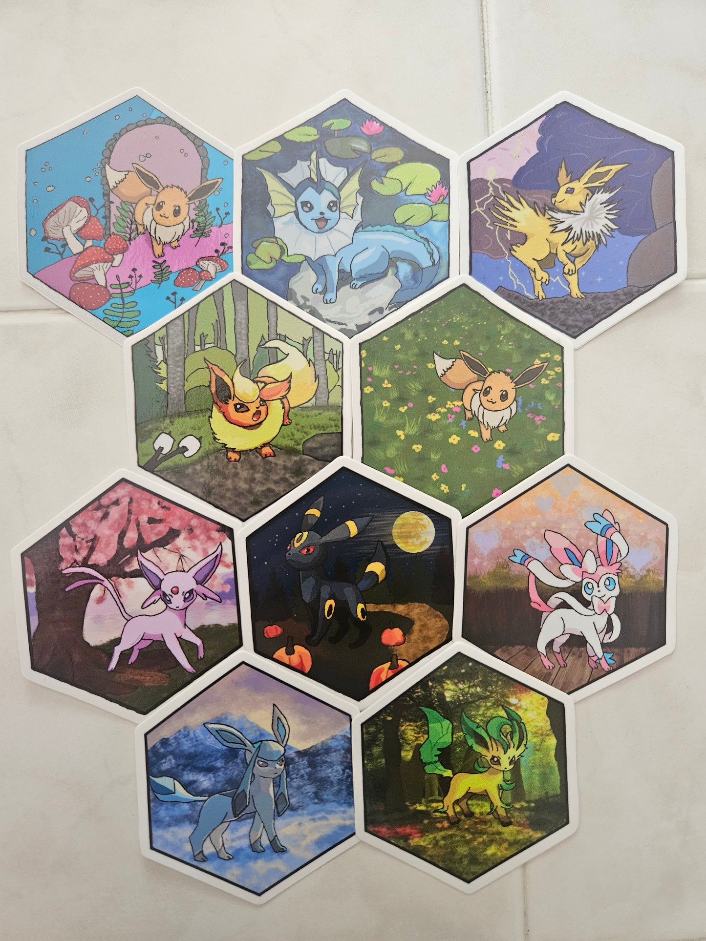 10 Eeveelution Stickers Bundle Pack