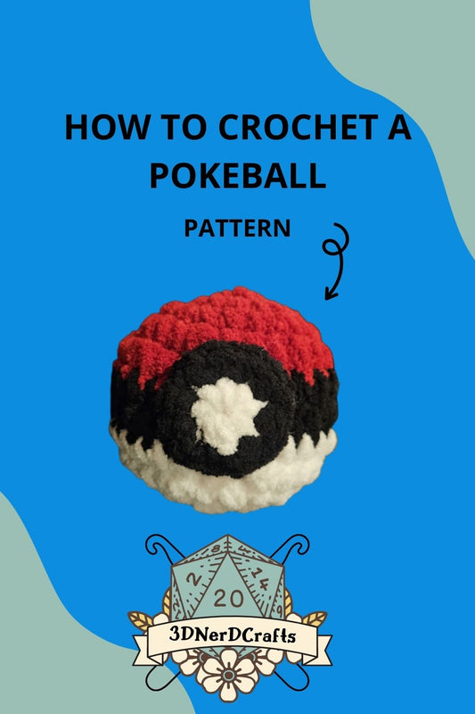 Pokeball PDF Pattern, Crochet Plushie Low Sew