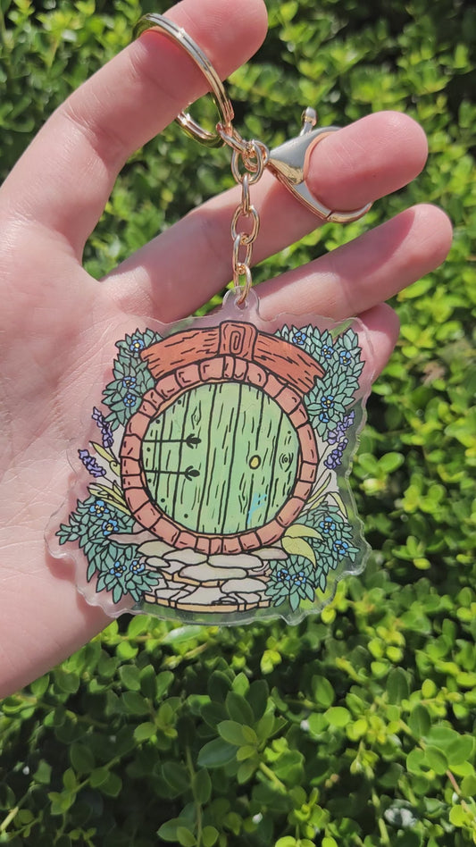 Hobbit Door, Double Sided Acrylic Keychain