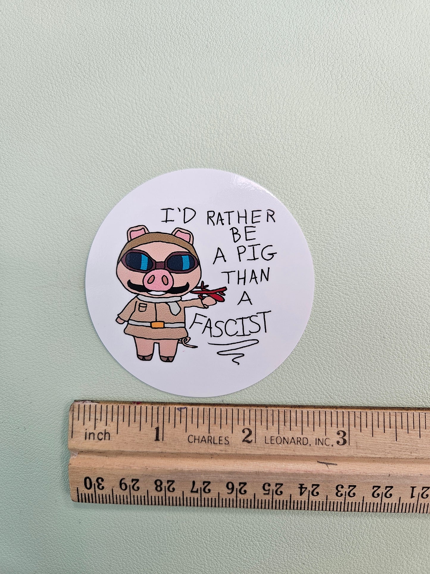 Porco Rosso Anti Fascist Sticker Studio Ghibli