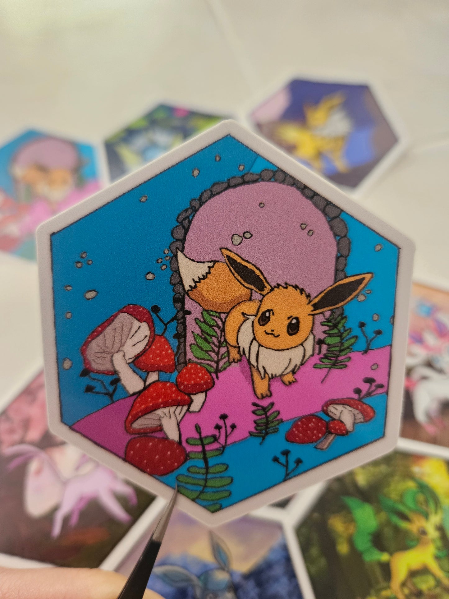 Eevee Sticker Mushroom Cave
