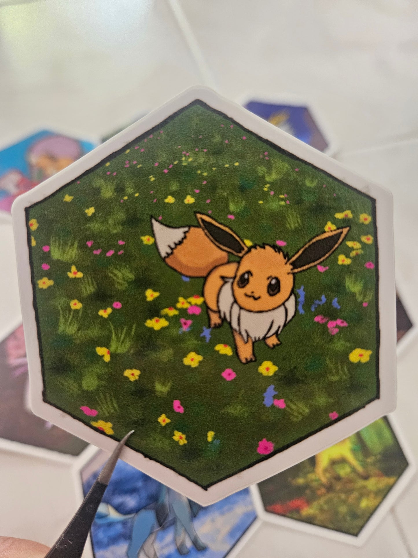 Eevee Sticker Flower Field